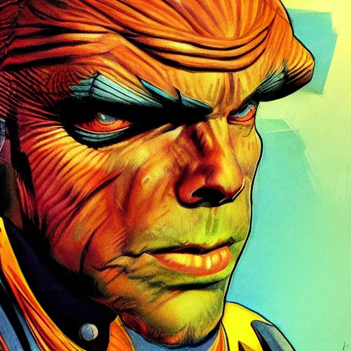 Image similar to captain lizard by jack kirby, ultra realistic, high definition, real life, artstation, cinematic lights