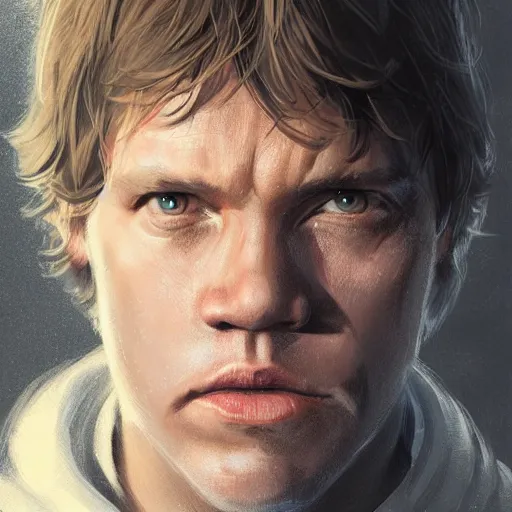 Image similar to portrait of a man by greg rutkowski, luke skywalker, star wars expanded universe, he is about 2 0 years old, highly detailed portrait, digital painting, artstation, concept art, smooth, sharp foccus ilustration, artstation hq