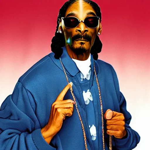 Image similar to mrs. doubtfire played by snoop dogg saying hello