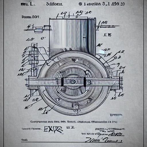 Prompt: CERN LHC patent drawing style