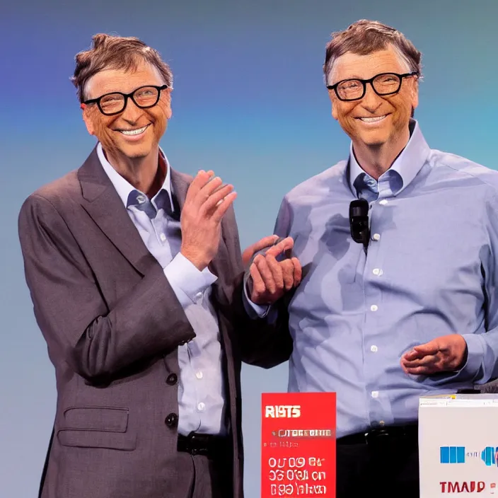 Prompt: bill gates holding rtx 3090 close to his cheek loving it