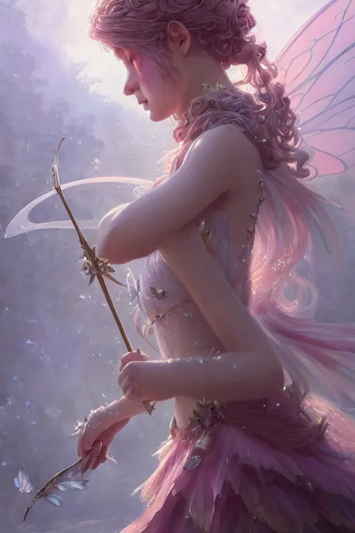 Prompt: fairy princess, highly detailed, d & d, fantasy, highly detailed, digital painting, trending on artstation, concept art, sharp focus, illustration, art by artgerm and greg rutkowski and fuji choko and viktoria gavrilenko and hoang lap