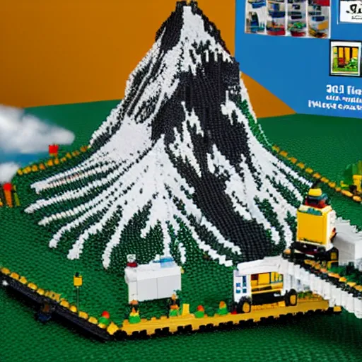 Image similar to mount taranaki lego set