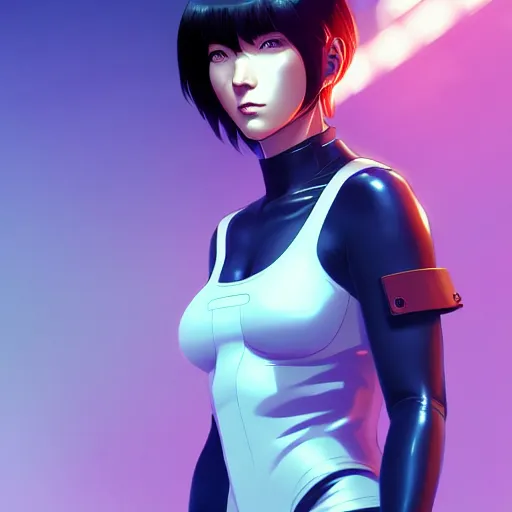 Image similar to a portrait of a beautiful motoko kusanagi, art by ilya kuvshinov and wlop and artgerm and josan gonzalez, digital art, highly detailed, intricate, sharp focus, trending on artstation hq, deviantart, pinterest, unreal engine 5, 4 k uhd image