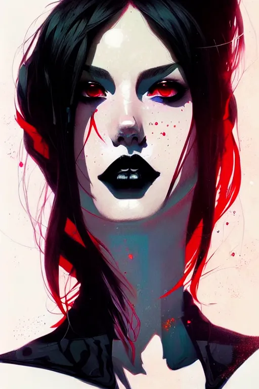 Image similar to a ultradetailed beautiful painting of a stylish goth girl, by conrad roset, greg rutkowski and makoto shinkai trending on artstation