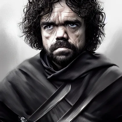 Image similar to peter dinklage as jon snow, digital painting, extremely detailed, 4 k, intricate, brush strokes, mark arian, artgerm, bastien lecouffe - deharme