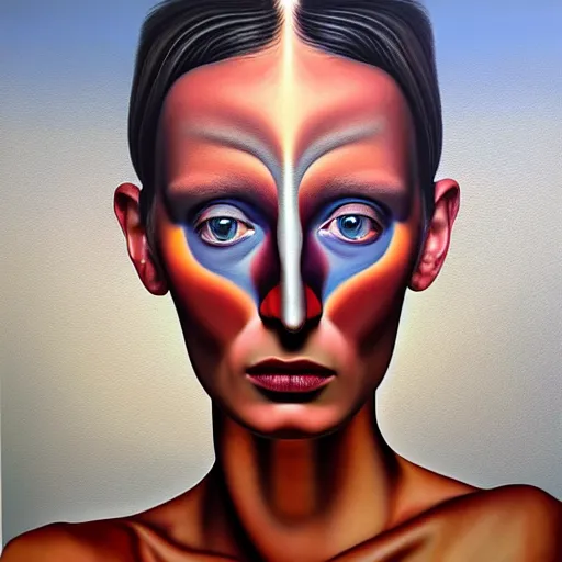 Image similar to ethos of ego, mythos of id. by tracy kobus, hyperrealistic photorealism acrylic on canvas, resembling a high - resolution photograph