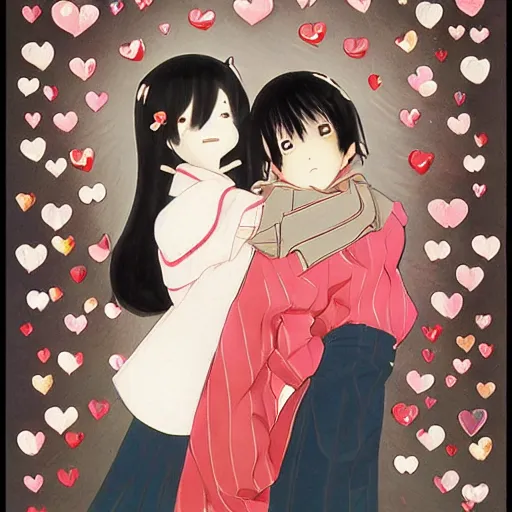 Image similar to true love by Tsuguharu Fujita