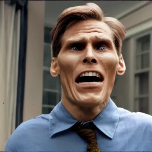 Image similar to Live Action Still of Jerma in Psycho (film), real life, hyperrealistic, ultra realistic, realistic, highly detailed, epic, HD quality, 8k resolution, body and headshot, film still