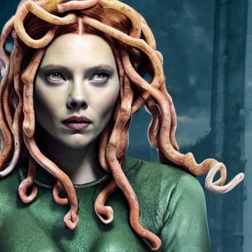 Prompt: medusa as scarlett johanson