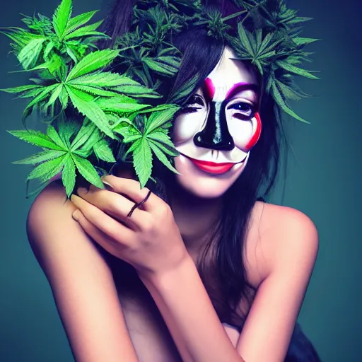 Image similar to anonymous as marijuana, award winning creature photography, extremely detailed, artstation, 8 k, sensual lighting, incredible art, wlop, artgerm