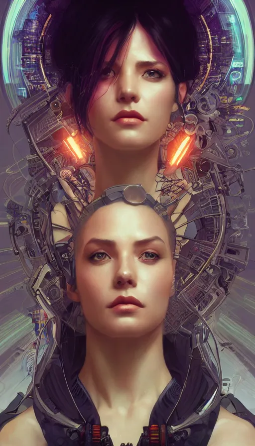 Prompt: cyberpunk, perfectly-centered-Portrait of the most beautiful woman on the planet, insane, intricate, highly detailed, digital painting, artstation, concept art, smooth, sharp focus, illustration, Unreal Engine 5, 8K, art by artgerm and greg rutkowski and alphonse mucha