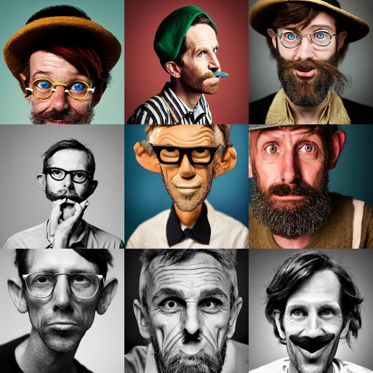 Prompt: pinocchio as a hipster man by eric lafforgue. hyper realistic high key profile headshot photograph.