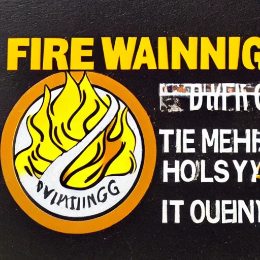 Image similar to fire warning label