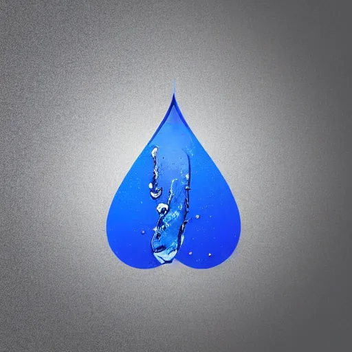 Image similar to logo of a blue drop of water with wings