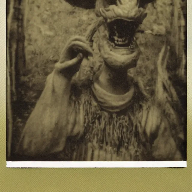 Prompt: folklore monster, polaroid