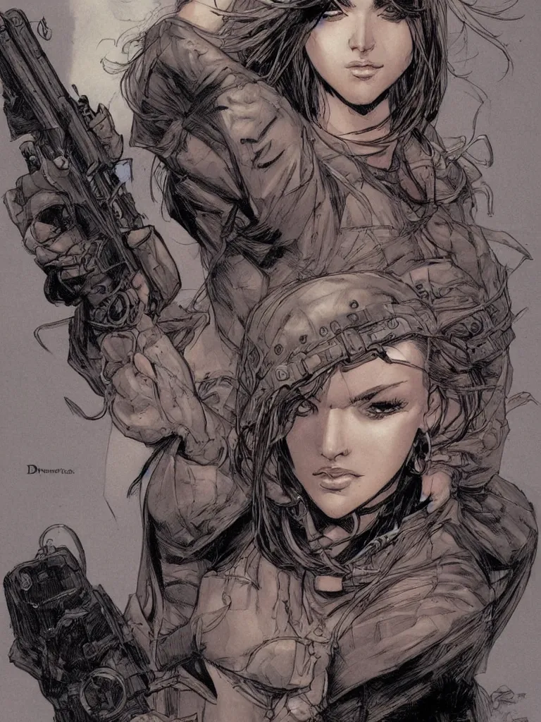 Image similar to a beautiful portrait of a young woman as thief, d & d, travis charest style