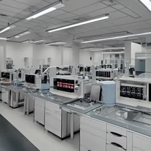 Prompt: photo of a modern laboratory which got detroyed by aliens