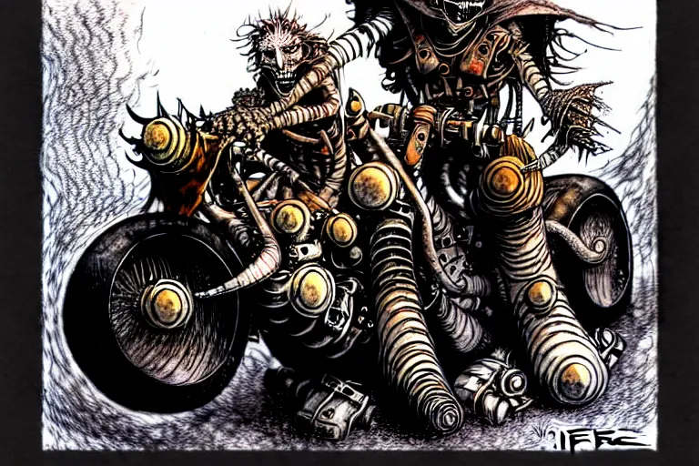 Image similar to ian miller, infernal motorbiker