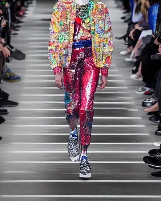 Image similar to hyperrealistic and heavy detailed balenciaga runway show of poptarts , Leica SL2 50mm, vivid color, high quality, high textured