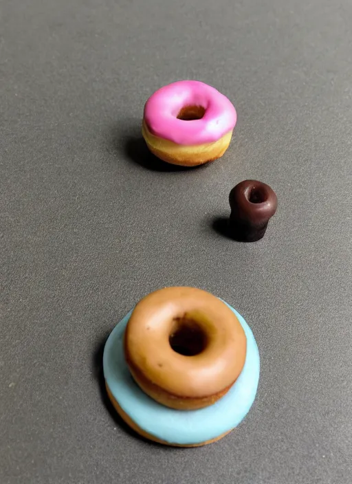 Prompt: realistic miniature of donut planets