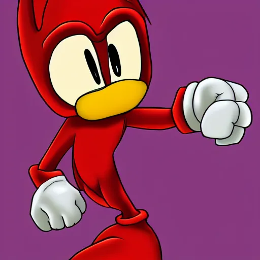 Prompt: a digital art of knuckles from sonic