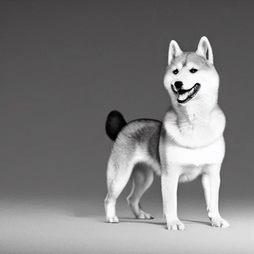 Image similar to electron microscope image of a shiba inu