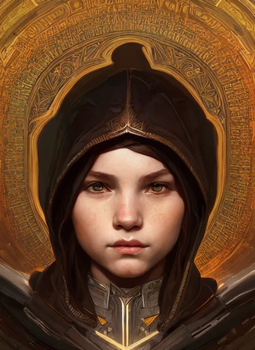 Prompt: perfectly - centered - portrait of a templar kid, intricate, highly detailed, digital painting, artstation, concept art, smooth, sharp focus, illustration, unreal engine 5, 8 k, art by artgerm and greg rutkowski and alphonse mucha