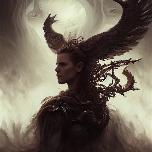 Prompt: Portraits based on the four horsemen of the apocalypse, intricate, epic, elegant, menacing, fantasy, highly detailed, digital painting, hard focus, beautiful volumetric lighting, epic light, ultra detailed, by Leesha Hannigan, Ross Tran, Thierry Doizon, Kai Carpenter, Ignacio Fernández Ríos