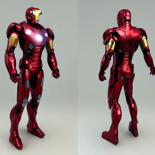 Prompt: battle damaged iron man suit