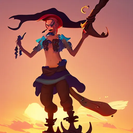 Image similar to jack the pirate mermaid on sea of thieves game avatar hero, behance hd by jesper ejsing, by rhads, makoto shinkai and lois van baarle, ilya kuvshinov, rossdraws global illumination