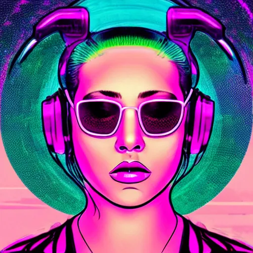 Prompt: bianca. synthwave.