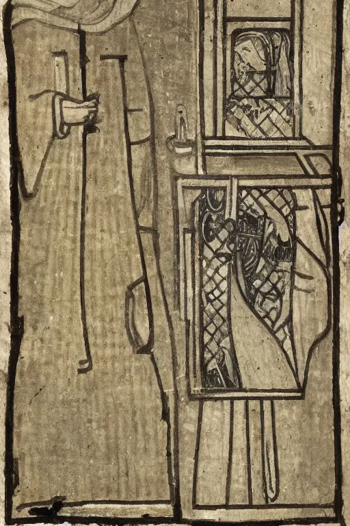 Image similar to “Drawing of iPhone, 13th century.”