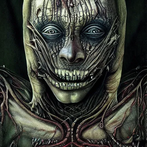 Prompt: bodyhorror portrait of yegor prosvirnin degraded abomination, photo - realistic, color image, 2 k, highly detailed, by h. r. giger