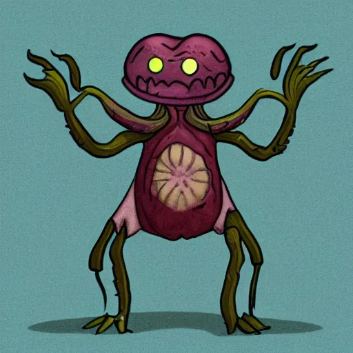 Prompt: Alien monster in a cute style as a good creature