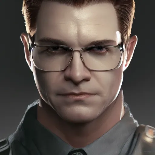 Image similar to antony starr as albert wesker, au naturel, hyper detailed, digital art, trending in artstation, cinematic lighting, studio quality, smooth render, unreal engine 5 rendered, octane rendered, art style by klimt and nixeu and ian sprigger and wlop and krenz cushart