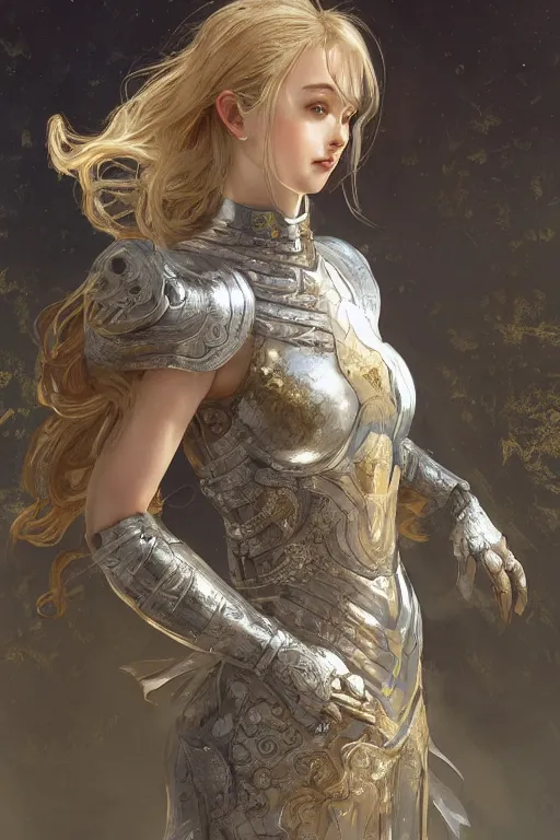 Prompt: portrait knights of Zodiac girl, silver and ice color reflected armor, in ruined Agora of Athens, ssci-fi, fantasy, intricate, very very beautiful, elegant, golden light, highly detailed, digital painting, artstation, concept art, smooth, sharp focus, illustration, art by tian zi and WLOP and alphonse mucha