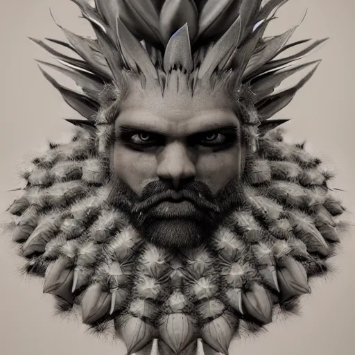 Prompt: ultra realistic portrait of an anthropomorphic cactus with an large beard, muscular build, tough, highly detailed trending on artstation, photo, medieval, fantasy