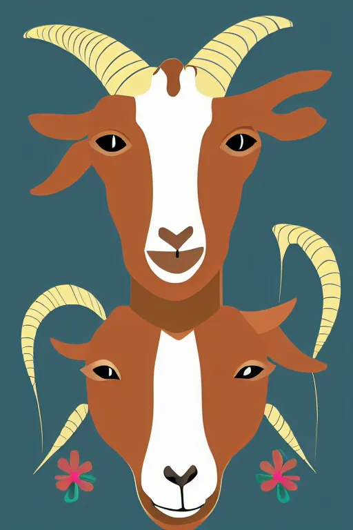 Image similar to Portrait of a goat that is a drug dealer, sticker, andromorphic, colorful, illustration, highly detailed, simple, smooth and clean vector curves, no jagged lines, vector art, smooth