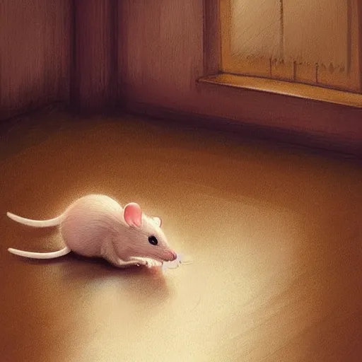 Image similar to Taylor Swift is just a cute little mouse, just a cute little thing, blush, high focus, wood paneling background, vinyl flooring, warm lighting, by Artgerm and greg rutkowski, deviantart