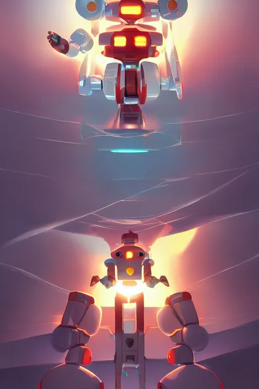 Image similar to metabots medabots medarotto medarot robot minimalist comics, behance hd by jesper ejsing, by rhads, makoto shinkai and lois van baarle, ilya kuvshinov, rossdraws global illumination ray tracing hdr radiating a glowing aura