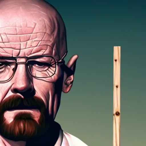 Image similar to walter white crucifies jesus, hyperrealistic