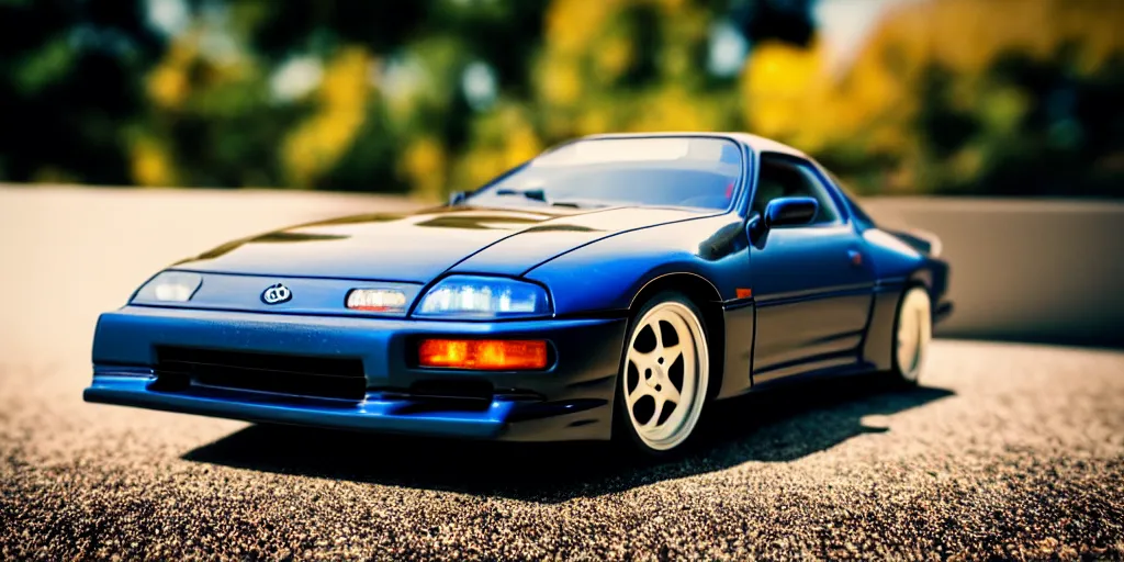 Image similar to Hot Wheels, 1994 toyota supra, cinematic, 8k, depth of field, bokeh.