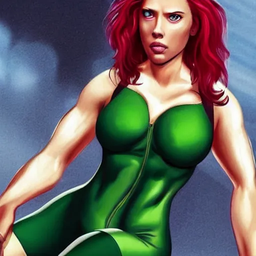 Image similar to Scarlet Johansson as She-Hulk