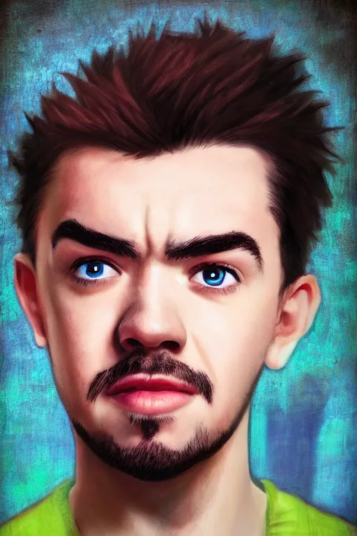 Image similar to of a jacksepticeye portrait,