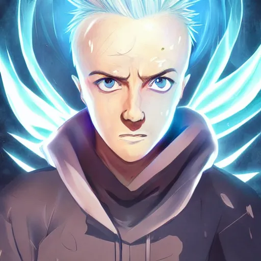 Prompt: portrait of jesse pinkman wielding the element of storm magecraft, wind, anime fantasy illustration by tomoyuki yamasaki, kyoto studio, madhouse, ufotable, trending on artstation