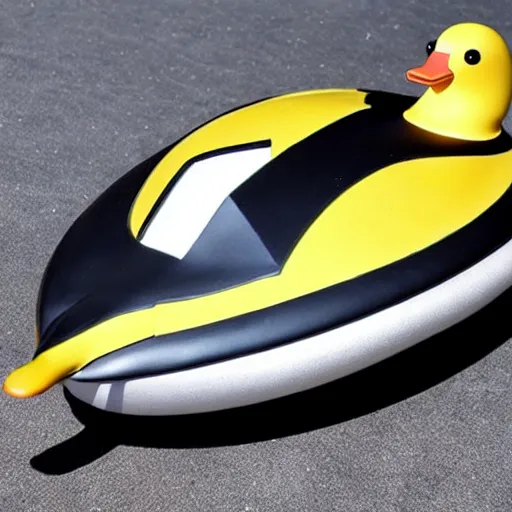 Prompt: Duck themed spaceship, elegant, futuristic