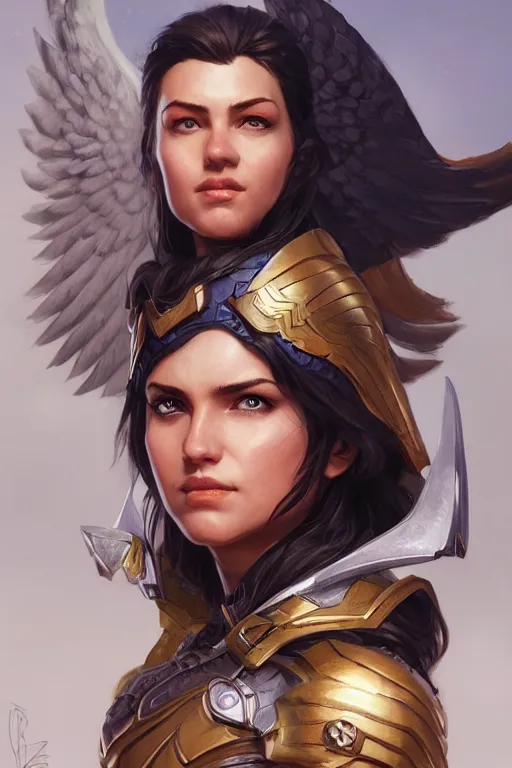 Image similar to amazon valkyrie athena, d & d, fantasy, portrait, highly detailed, headshot, digital painting, trending on artstation, concept art, sharp focus, illustration, art by artgerm and greg rutkowski and magali villeneuve