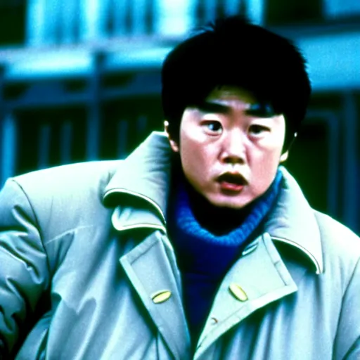 Image similar to movie still of Son Heung-Min in the thing (1982), cinematic,