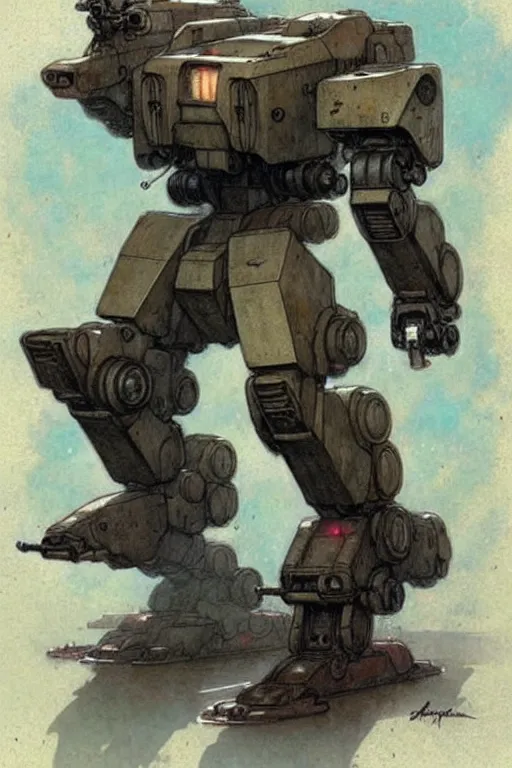 Image similar to (((((1950s battletech . muted colors.))))) by Jean-Baptiste Monge !!!!!!!!!!!!!!!!!!!!!!!!!!!
